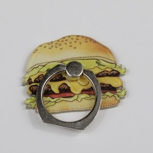 Cheeseburger Ring Grip Smart Phone Holder Stand
